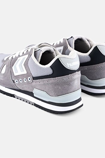 hummel Kids Boy Marathona Suede Lace Up Running Shoes, Grey