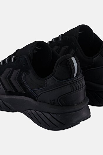 hummel Kids Boy Marathona Reach Lx Tonal Rib Lace Up Outdoor Shoes, Black