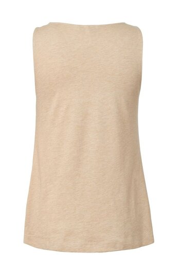 Tchibo Women V Neck Sleeveless Plain Top, Beige