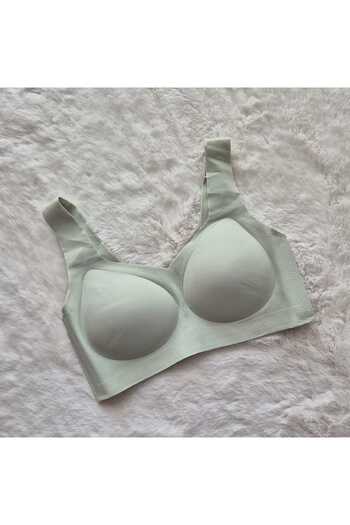 HS İÇ GİYİM Women's Wide Strap Padded Underwire-Free Non-Support Ghost Bra (Best Umt)