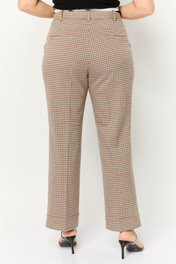 Esprit Women Regular Fit Allover Print Cuffed Pants, Multi