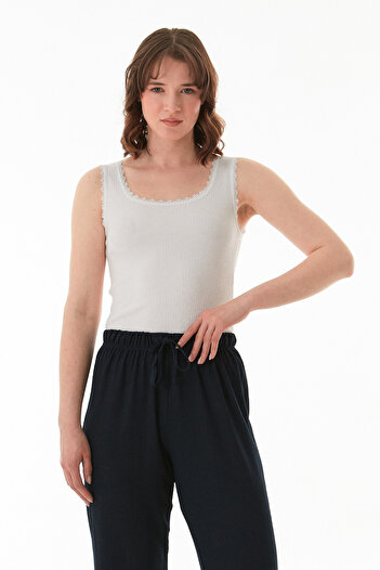 Fulla Moda Wrapped Fabric Lace Strap Bodysuit