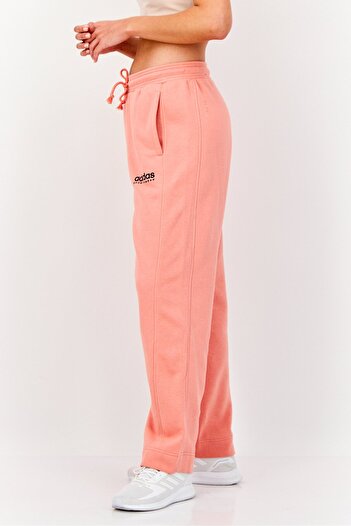 adidas Women Sportswear Fit Drawstring Outdoor Sweatpants, Coral