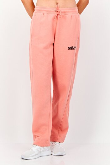 adidas Women Sportswear Fit Drawstring Outdoor Sweatpants, Coral