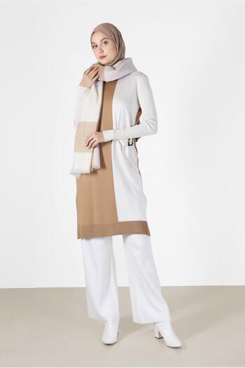 Alvina BIRD DETAILED 2-COLOR KNITWEAR TUNIC 42105