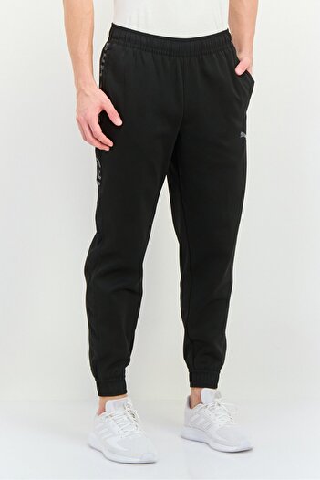 Puma Men Sportswear Fit Training Fleece Track Pants, Black/Grey