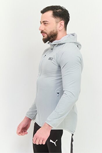 Puma Men Sportswear Fit Long Sleeve Outdoor Jacket, Grey