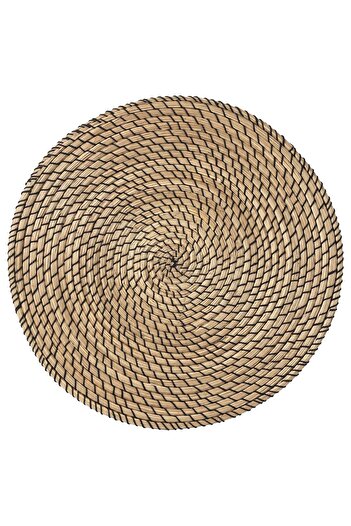 IKEA LÄTTAD Place mat, seagrass/black, 37 cm