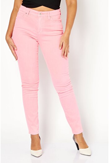 Armani Exchange Women Skinny Fit Plain Pants, Hibiscus