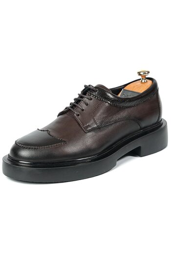 TETRİ Men's Brown Romeo Model Casual Genuine Leather Shoes