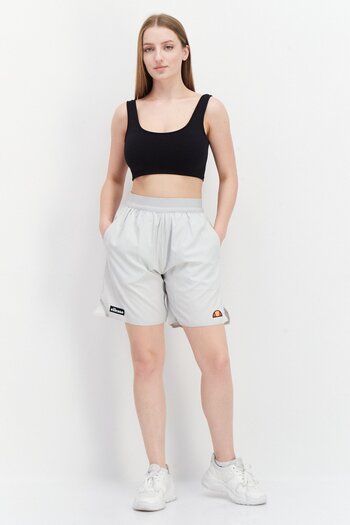 Ellesse Women Plain Basic Shorts, Grey