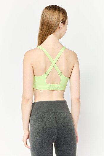 adidas Women Padded Sports Bra, Light Green