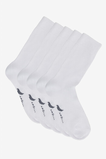 AC&Co / Altınyıldız Classics Men's White Cotton 5 Pack Socks