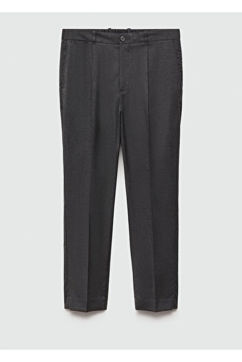 MANGO Woman Men's Dark Gray Trousers 77085960