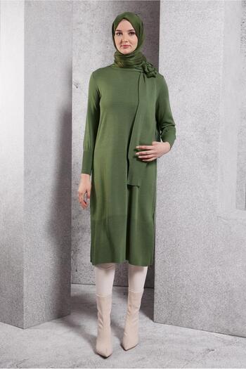Alvina Brooche Detailed Knitwear Tunic 44913