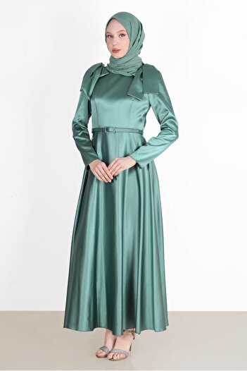 Alvina Bow Detailed Shoulder Dress 42418