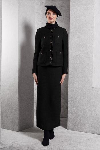 Alvina 30506 Model Buttoned Skirt Set