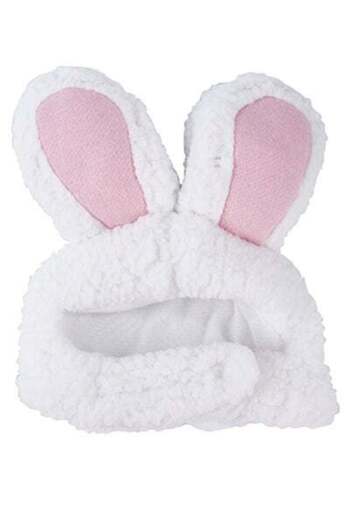 HALAMODO Pet Rabbit Ear Hat White