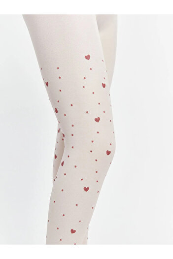 LC Waikiki Lcw Kids Ecru Girls Thin Pantyhose 2-Pack
