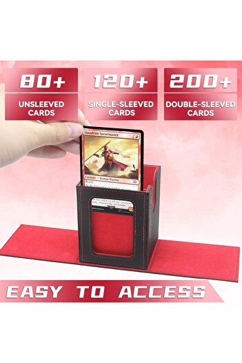 fulina Magnetic card box organiser with 2 dividers and window display for Magic Commander
