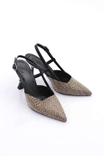 DGN Women's Pointed Toe Heeled Shoes Black 51613534