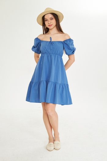 Kutaf Φόρεμα με ελαστική μέση Ice Poplin