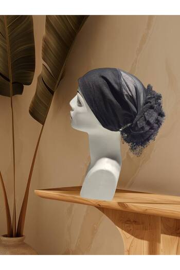 Armine Black Non-Slip Silicone Banded Fancy Knob Fit Bonnet