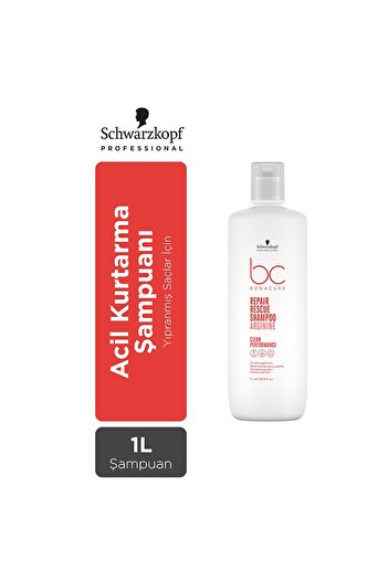 Bonacure BC Bonacure Repair Rescue Zarar görmüş ve yıpranmış saçı mükemmel bir şekilde Onarıcı Şampuan 1000ml