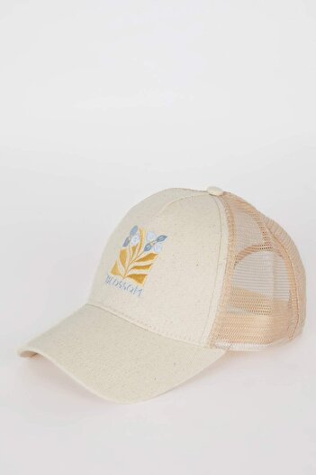 DeFacto Women's Label Printed Woven Baseball Basketball Cap D7986Ax25Sm