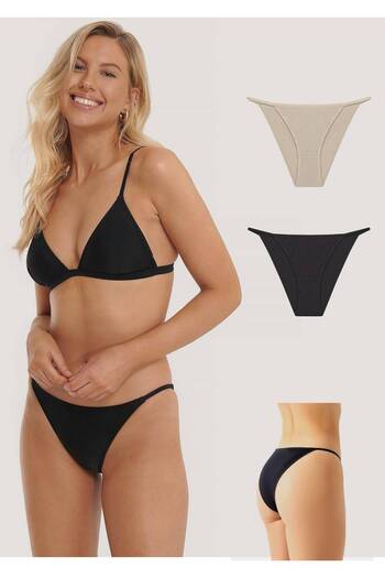 GECKO COLLECTION gecko slip bikini brazilian elastic chiloți damă 2buc