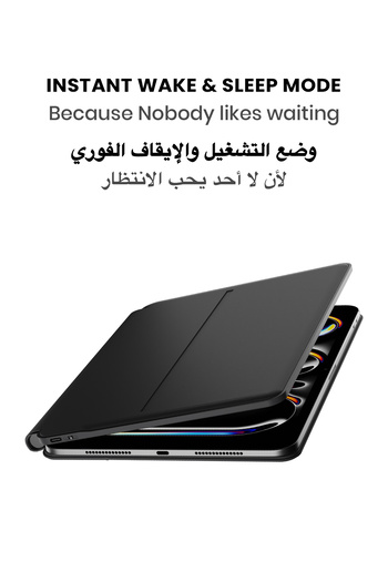 Tinymoose لوحة مفاتيح SpacePad Pro iPad تعمل باللمس بخمسة اتجاهات، شاشة LED، EN/AR Air 4/5، Pro11 2018 2022، Air 11 2024