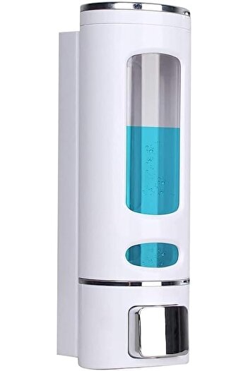 Generic موزع صابون ABS سعة 400 مل، مثبت على الحائط، موزع صابون سائل بضغطة زر