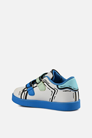 Vicco Picasso Işıklı Erkek Okul Öncesi Beyaz/saks Mavi Sneaker