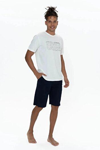 U.S. Polo Assn. U.S. Polo Assn. 18903 Half Sleeve Crew Neck 3 Piece Shorts Pajama Set