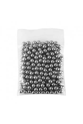 Depox Pachet praștie laser cu 100 bile metalice 10 mm, 11,5 cm, cu glonț, argintiu