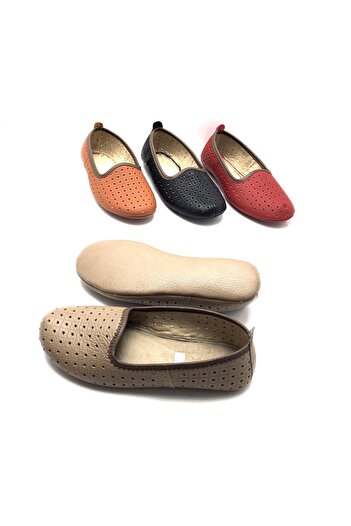 Deritarz Genuine Leather Breathable Perforated Hajj Umrah Tawaf Booties and Home Shoes