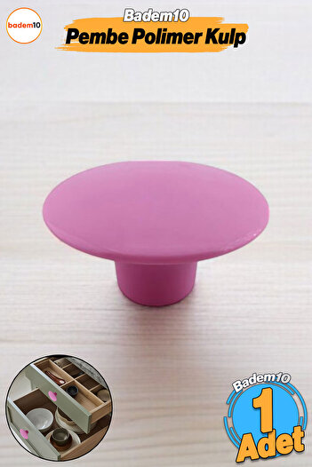 Badem10 Bohemian Pink Wide Mushroom Handle Knob 1Pcs Furniture Cabinet Drawer Kitchen Cupboard Handle Handle Plastic