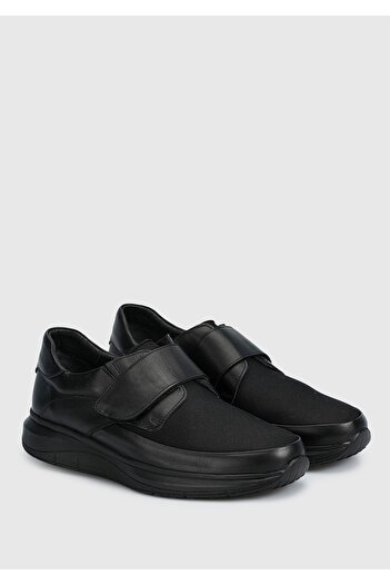 Eclipse Men's Black Leather Shoes
