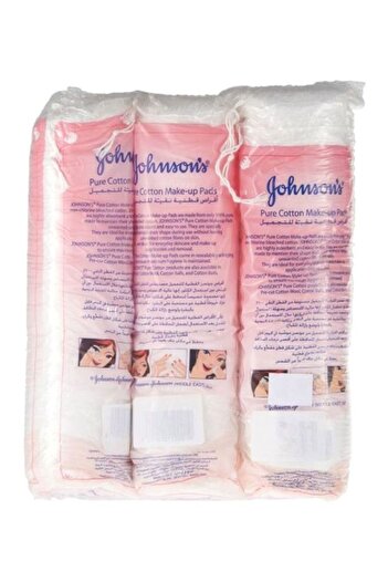 Johnson Pure Cosmetic Cotton Pads 80 Pads, Set of 3