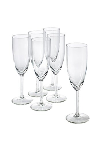 IKEA SVALKA Juice Glass Set of 6 Clear Glass, 21 cl, 21 cm Tall Elegant & Slender