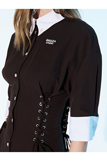 Sagaza Studio Ss6045 Elle Korse Detaylı Mini Elbise