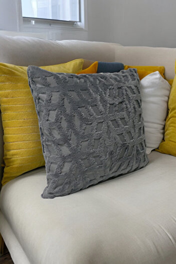 Mislina Home Gray Geometric 45X45 cm Bohemian Pillow Case Throw Pillow Case