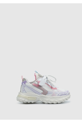 Kiddo White Girls Sneaker