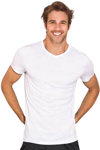 İpek Tekstil 100% Cotton Men T-Shirt Solid Color Basic Combed Cotton Crew Neck