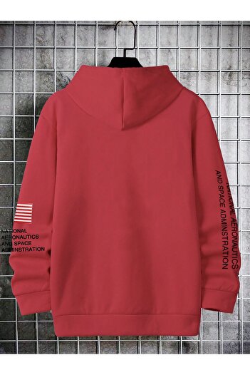 PENTHİLUS Casual Letter Print Hoodie for Men, Simple Design with Casual Feel