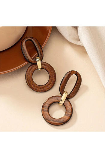 byozanyılmaz Wooden Hanging Design Earrings