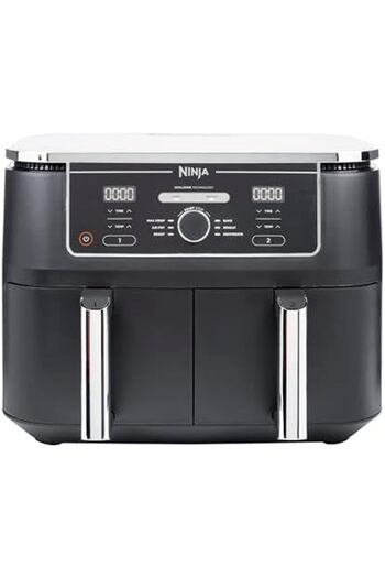 NINJA Foodi MAX Dual Zone Digital Air Fryer, 2 Drawers, 9.5L, 6-in-1, Uses No Oil, Air Fry, Crispy