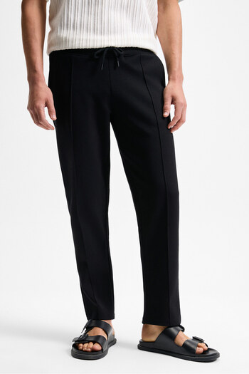 GRIMELANGE Men Sailing Sailboat Black Sweatpants