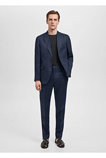 MANGO Man Amalfi 100% Linen Slim Fit Blazer Jacket