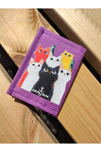 JANJAN Sports Wallet, Unisex Wallet with Velcro, Zipper, Keychain, Coin Compartment, Fabric Wallet